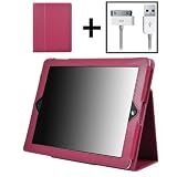 Kore Tech (TM) Leather Folio Case (Rose) with Flip Stand...