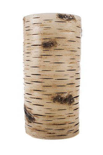 The Amazing Flameless Candle Unscented 10mm LED Wax Pillar, 4 by 8-Inch, Birch Bark