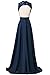 ORIENT BRIDE V-neck Open Back Lace Chiffon Evening Party Dresses