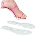 DDLBiz Silicone Mat Sandal Hidden Arch Half Yards Damping Shoes High Heel Insoles 1-Pair Packages