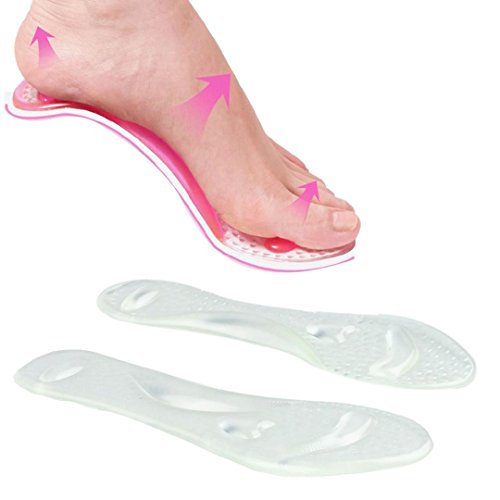 DDLBiz Silicone Mat Sandal Hidden Arch Half Yards Damping Shoes High Heel Insoles 1-Pair Packages