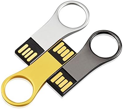 KALSAN 3pcs Metal USB Flash Drives 4GB Flash Drives in Multi-Color (Gold,Silver,Rifle)
