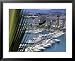 Overhead of Yachts at Port Moselle Marina, Noumea, New Caledonia Framed Art Poster Print by Holger Leue, 31x25