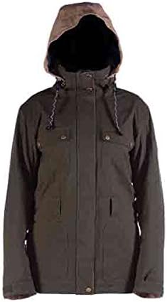 Ride Snowboards Women's Secret Jacket with Attached Hood, Canteen Tweed, Medium