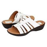 Clarks Of England Ladies Rejoice Boa Sandals White by Clarks