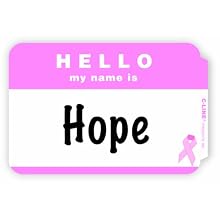 C-Line Self-Adhesive Pink Ribbon Name Badges, 2-1/4 x 3-1/2 Inches, Pink, 75/Box (92244)