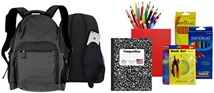 Back To School Backpack Bundle Boy Girl Kids Teen College Black