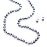 Long Pearl Necklace Set; 46
