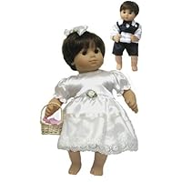 Flower Girl Outfit with Basket. Fits 15 Dolls like Bitty Baby® and Bitty Twin®
