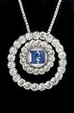 Collegiate Circle Pendant Charm with 18 Sterling Silver Chain Duke University Blue Devils
