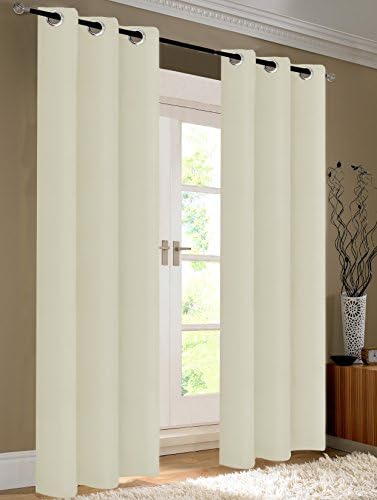 S.L. Home Fashions Calvin Blackout Solid Window Panel Pairs with Grommets, Ivory