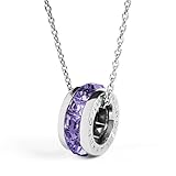 Brosway Necklace Ladies in Steel with Violet Crystals, form Round, line Dare, weight 8.5 grams