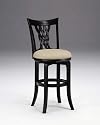 Hillsdale Furniture Embassy Swivel Stool - Counter Height - 4808-822 (RUBBED BLACK) (41"H x 25"W x 23.5"D)