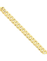 14K Yellow Gold, 12mm Traditional Link Bracelet - 8 Inch