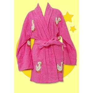 Buy Aegean Lucky Duck Hot Pink Terrycloth Robe by Aegean