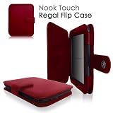 CaseCrown Regal Flip Case (Red) for Barnes & Noble All New NOOK, The Simple Touch Reader