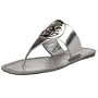 BCBGirls Women's Felix Thong Sandal,Silver Patent,7.5 M US