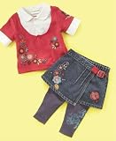 Flapdoodles Baby Girl Skirt & Leggings