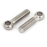 uxcell 　M10x40mm　機械持上げ　304ステンレス鋼　平たい目ボルト　2Pc