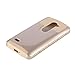 LG LEON Case, Adela Shop 2 In 1 Hard PC Silicone Protective Case Non-Slip Perfect-Fit Rubber Bumper Slim Heavy Duty Dual Layer Cover For LG Leon LTE C40/Power L22C/Destiny L21G (Gold+Gold)