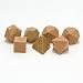 GameScience: Polyhedral 7-Die Set - Opaque Un-Inked Precision Dice - Sepia Brown (Tan)