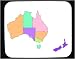 Mouse Pad with australia, country, map, outline, continent, island