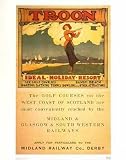 Troon Holiday Resort by British Rail. Art Print Poster 25 inches width by 32 inches height. Highest Quality Art Poster Print
