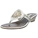 ? Style with a hit of glitz ? Leather upper ? Synthetic sole ? 1-3/8" heel ? Metallic beads ? 
Centerpiece medallion