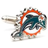 Miami Dolphins NFL Logo'd Executive Cufflinks w/Jewelry Box by Cuff Links