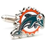 Miami Dolphins NFL Logo'd Executive Cufflinks w/Jewelry Box by Cuff Links