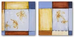 Flower I-II Set by Veronica Rosas 12"x12" Art Print Poster Latin