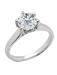 1.50 Ct Round H/I I1 Diamond 14K White Gold Ring