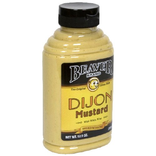 Beaver Brand Dijon Mustard with Wine, 12.5-Ounce Squeezable Bottles (Pack of 6)