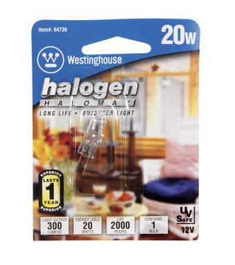 Westinghouse #04736 20W T3 Halogen Bulb