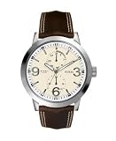 GUESS Brown Leather Strap Watch