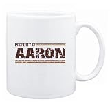 New  Property Of Aaron Retro  Mug Name
