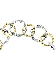 14K Two-Tone Gold Diamond Bracelet - 0.75 Ct. -- LIFETIME WARRANTY