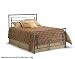 Full Size Metal Headboard and Footboard - Vista Contemporary Style in Iron Finish