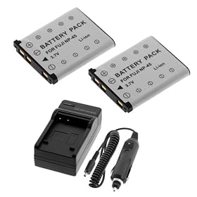 2Pcs Battery+Charger for Fuji FinePix J10 J100 J110W J12 J120 J150W J15fd J20 J250 S610 Z100FD Z10FD Z200FD Z20fd Z30 Z300 Z33 Z33WP Z700EXR