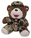 Teddybär, 22 cm, mit Anzug und Mütze, BW tropentarn