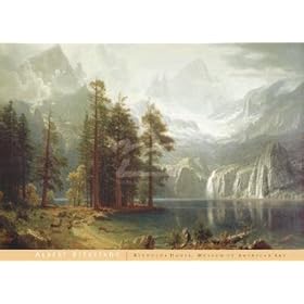 Sierra Nevada by Albert Bierstadt. Size 36.00 inches width by 24.45 inches height. High Quality Art Poster Print