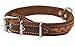 Brown Genuine Leather Braided Dog Collar, 1