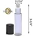 Kaith Empty Roll on Glass Bottles With Metal Ball Best Quality [STAINLESS STEEL ROLLER] 10ml (1/3oz)Glass Roller Bottle -Perfume and Cosmetic Bottle Set of 6