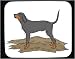 Mouse Pad with coonhound, hound, dog, tan, black, canine