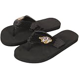 NHL Nashville Predators Ladies Sequin Strap Flip Flops - Black (5/6)