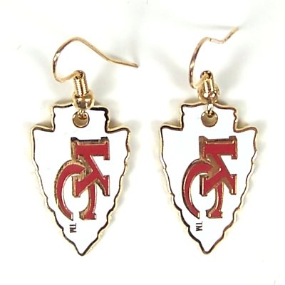 Buy KANSAS CITY CHIEFS NFL LOGO EARRINGS EAR RINGS! by PSG