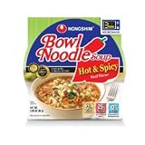 Nong Shim Hot and Spicy Noodle Bowl, Beef and Picante, 3.03-ounce (Pack of 24)