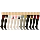 12 Pairs Tube Socks Sexy Thigh High Girls School Over the Knee Dancer Socks Set