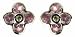 9ct White Gold Ladies Pink Sapphire And Diamond Stud Earrings