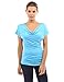 PattyBoutik Women's Cowl Neck Short Sleeve Top
